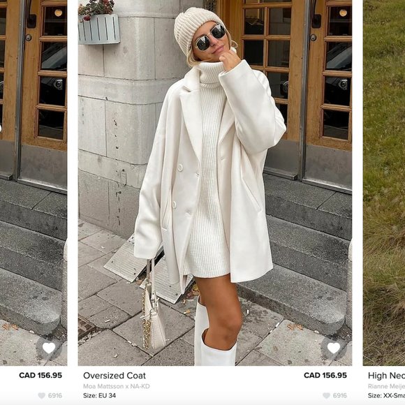 Oversized Coat ~ Moa Mattsson x NA-KD - Picture 5 of 5